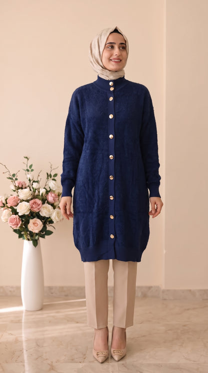 Beranisa Baklava Desen Angora Hırka 3324