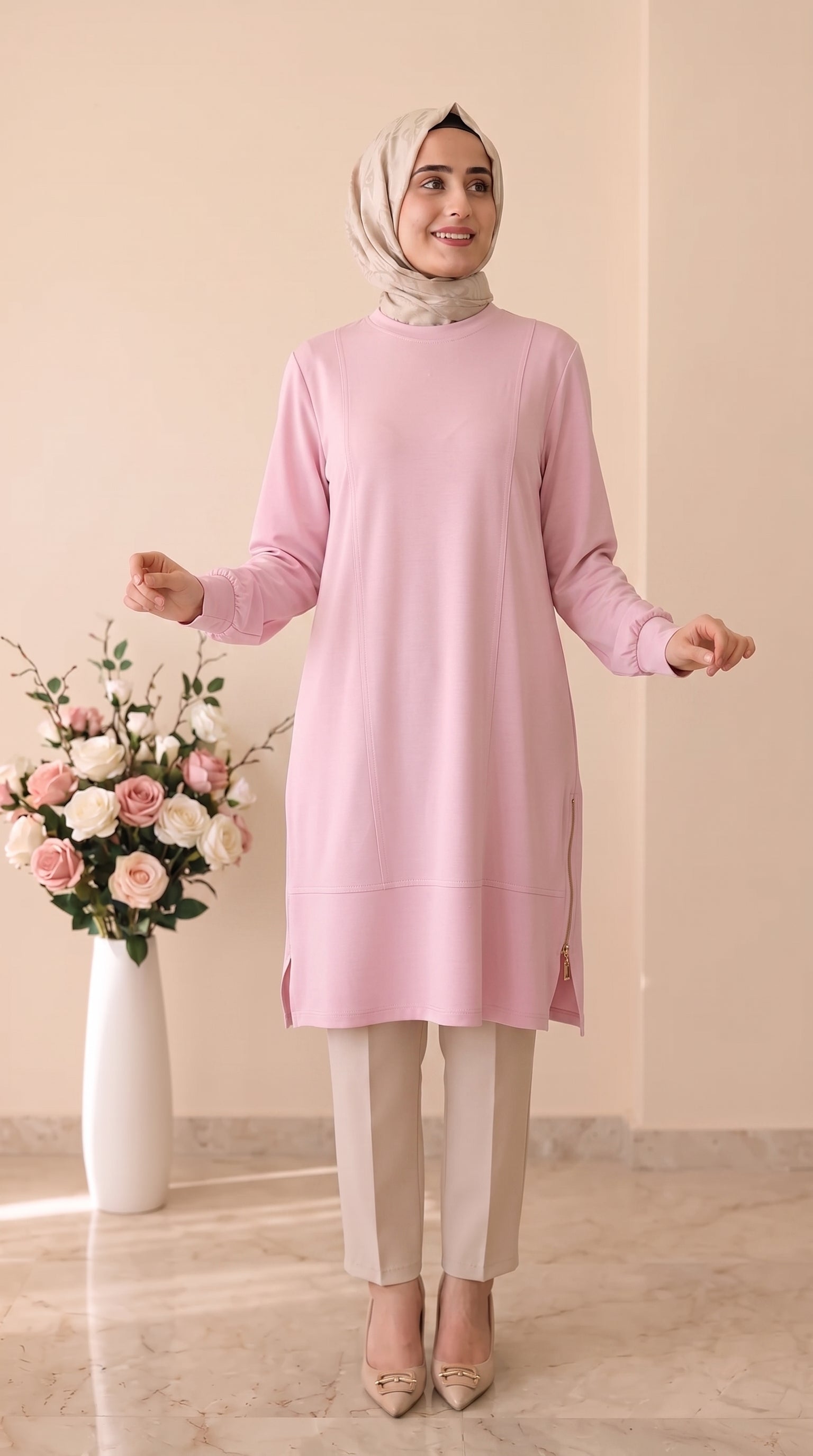 Tripen Yandan Fermuarlı Tunik 3656