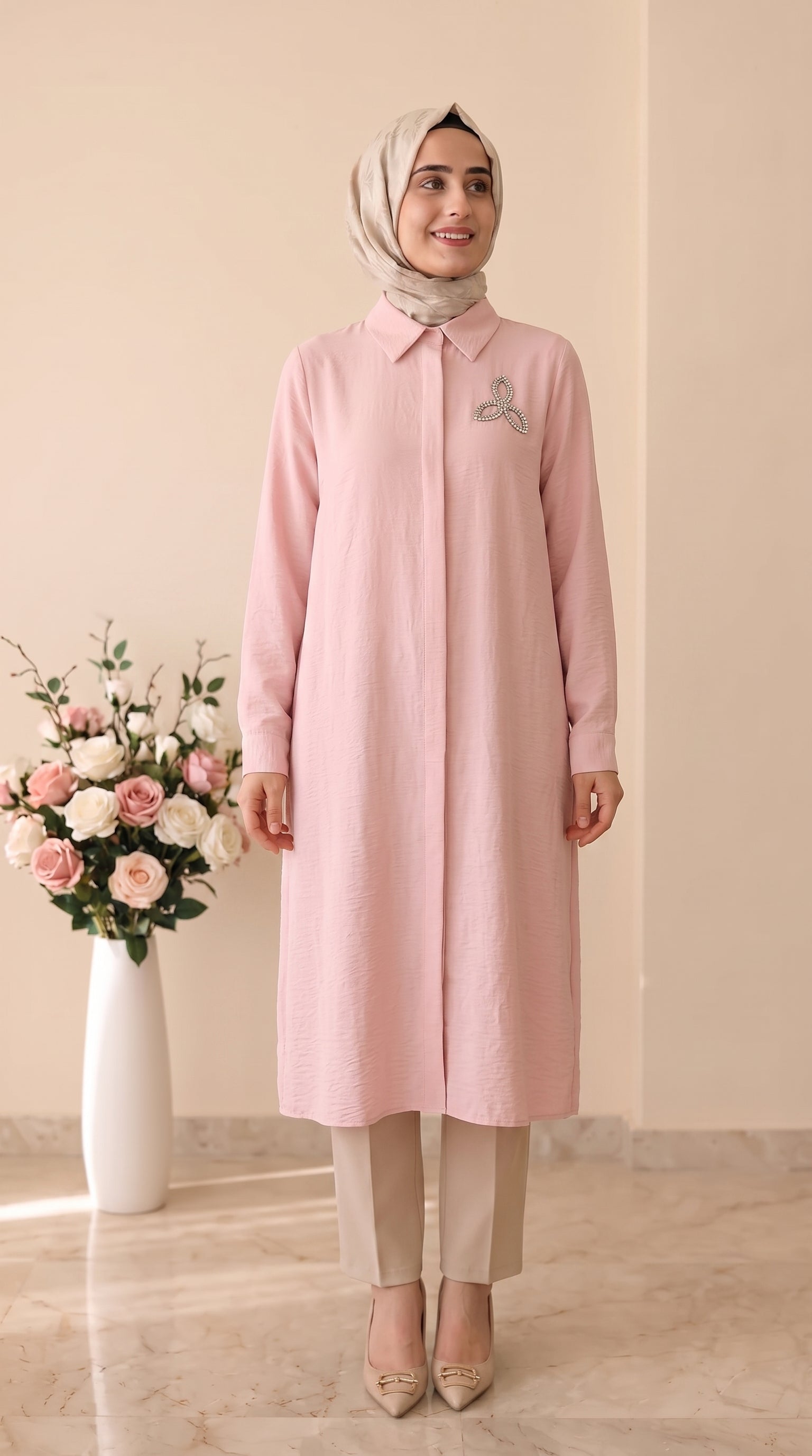 Tripen Taş İşlemeli Tunik 3586