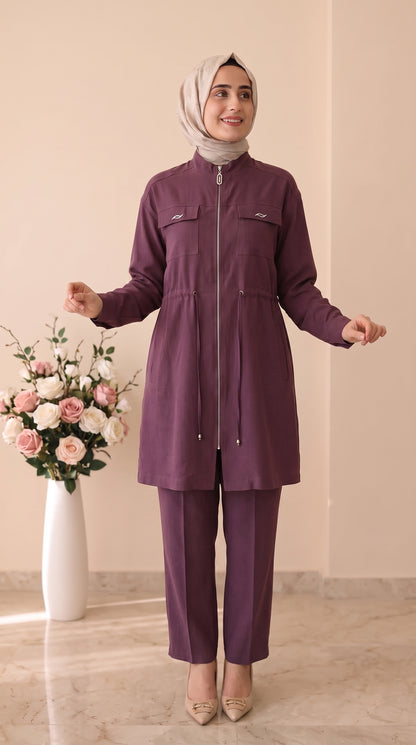 Doque Fermuarlı Pantolonlu Takım 56235