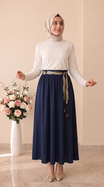 Kado Kemer Detaylı Tensel Etek 263794