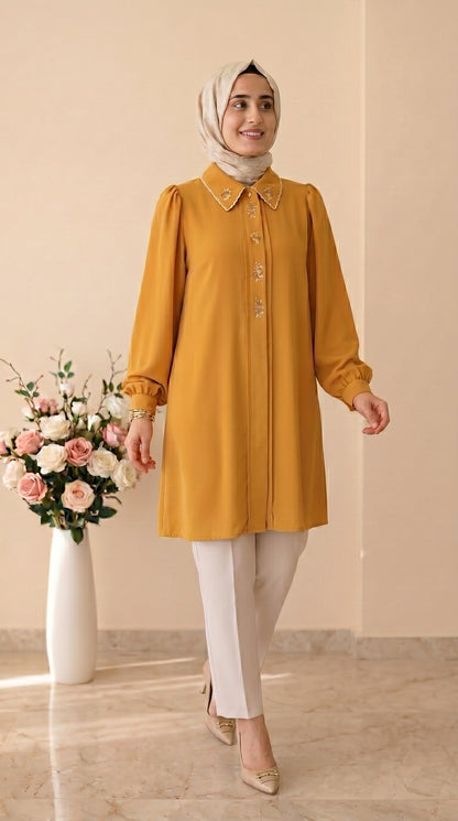 Doque Çiçek İşlemeli Tunik 61092