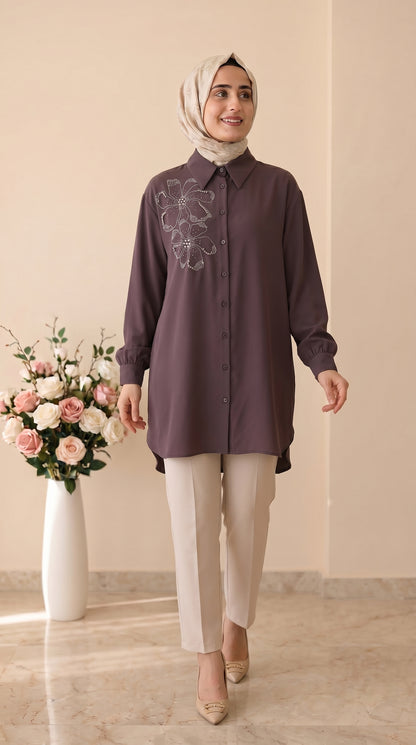 Tripen Taş İşlemeli Tunik3585