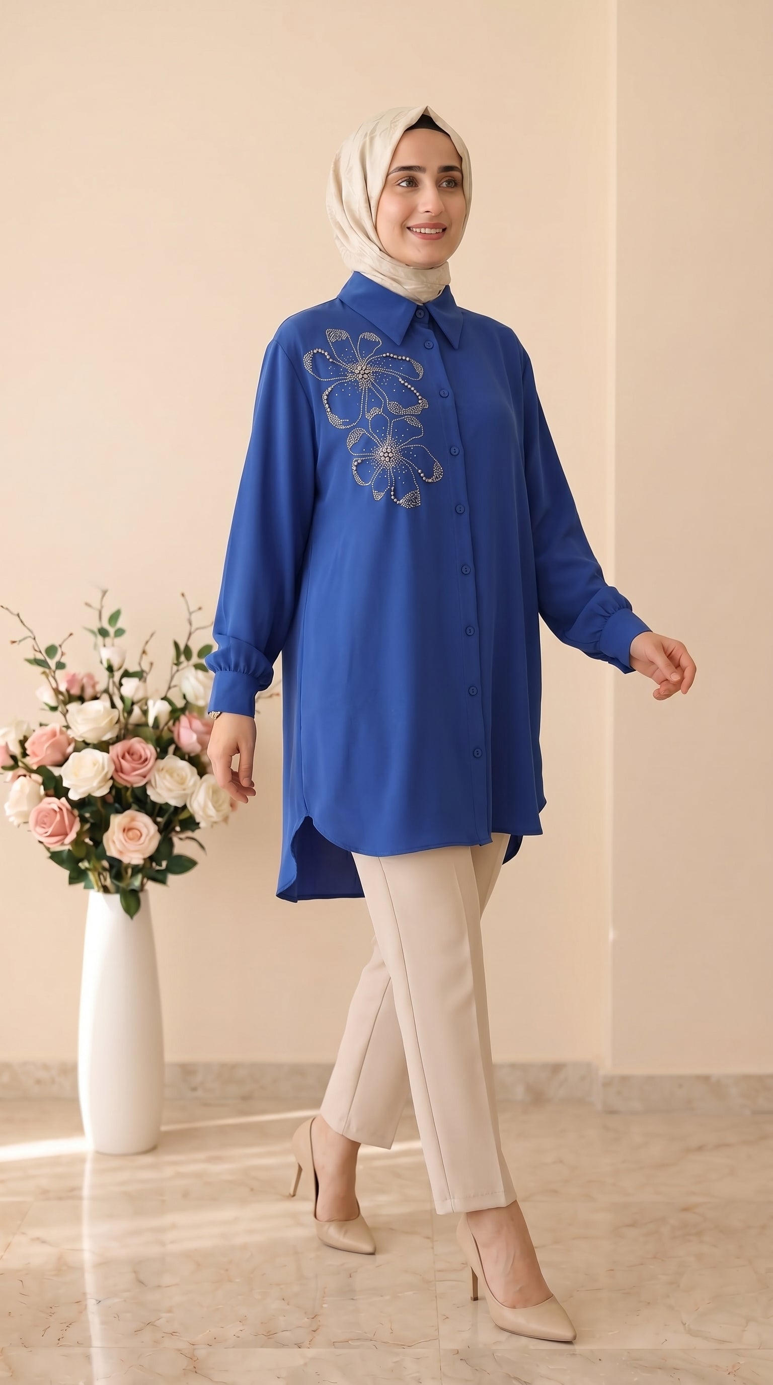 Tripen Taş İşlemeli Tunik3585