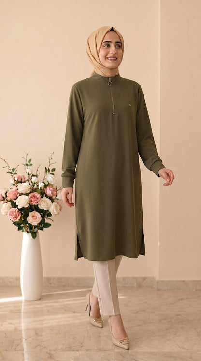 Kado Fermuar Detaylı Tunik 251491