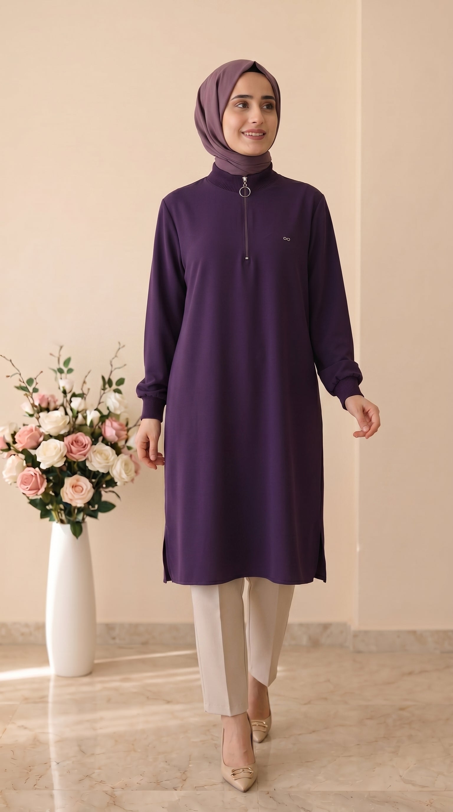 Kado Fermuar Detaylı Tunik 251491