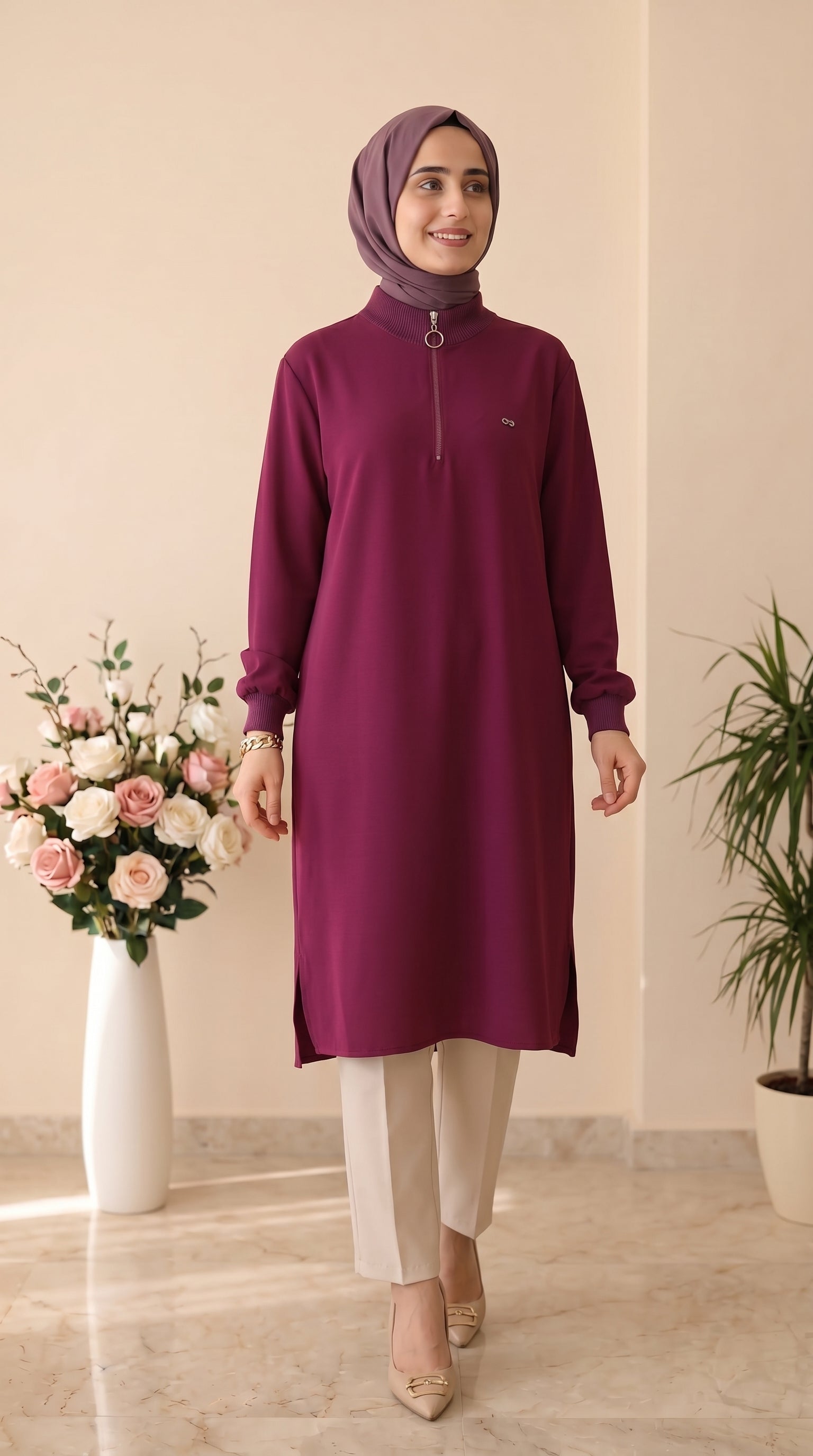 Kado Fermuar Detaylı Tunik 251491