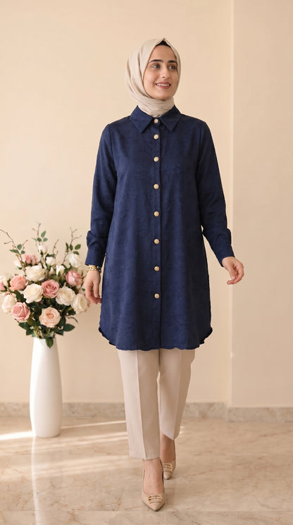 Beranisa Gold Düğmeli Tunik 4048
