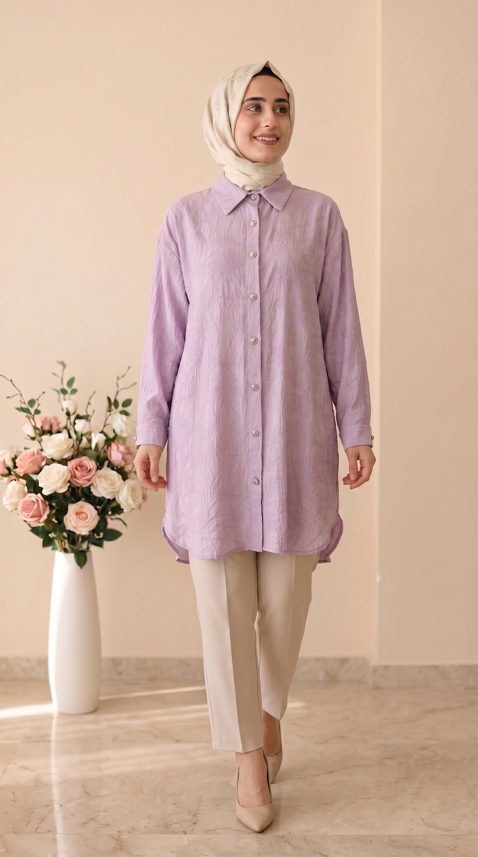 Beranisa Gold Düğmeli Tunik 4048