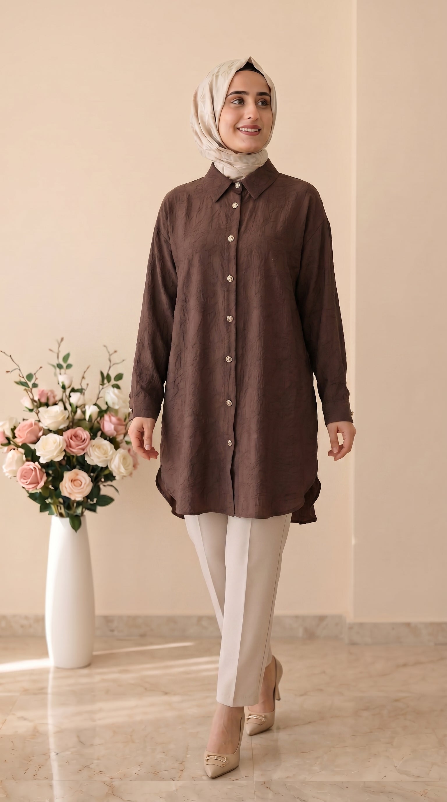 Beranisa Gold Düğmeli Tunik 4048