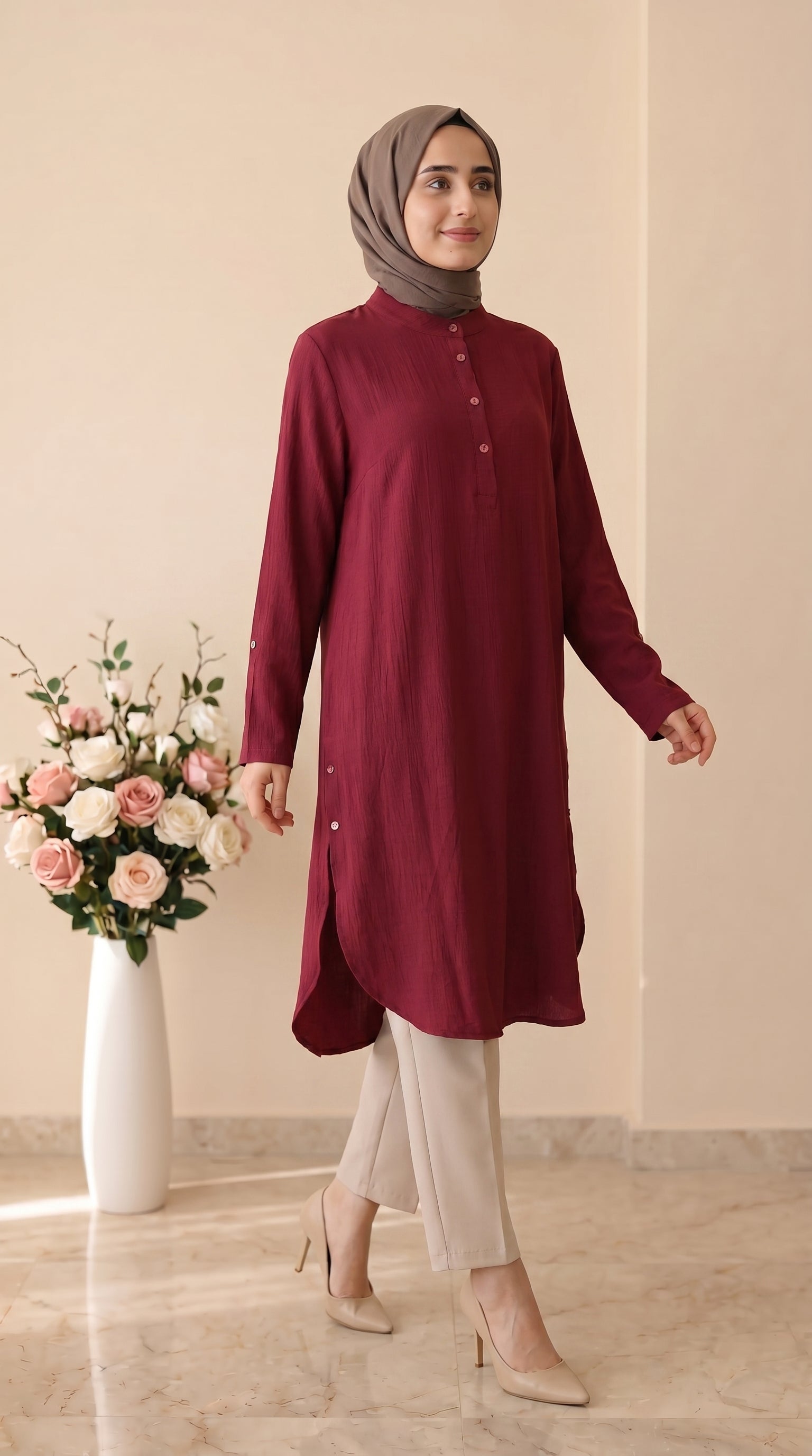Kado Yandan Yırtmaçlı Tunik 262720