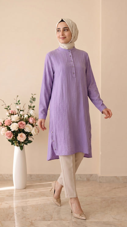 Kado Yandan Yırtmaçlı Tunik 262720