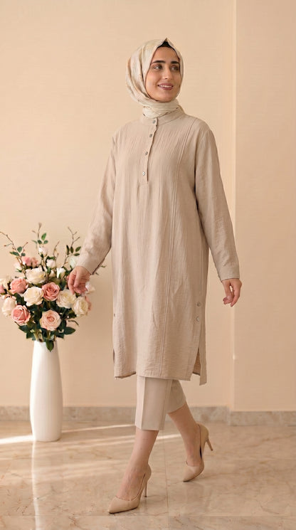 Kado Yandan Yırtmaçlı Tunik 262720