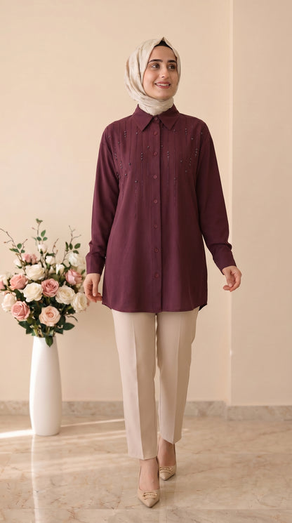 Nefise Taş İşlemeli Tunik 250336
