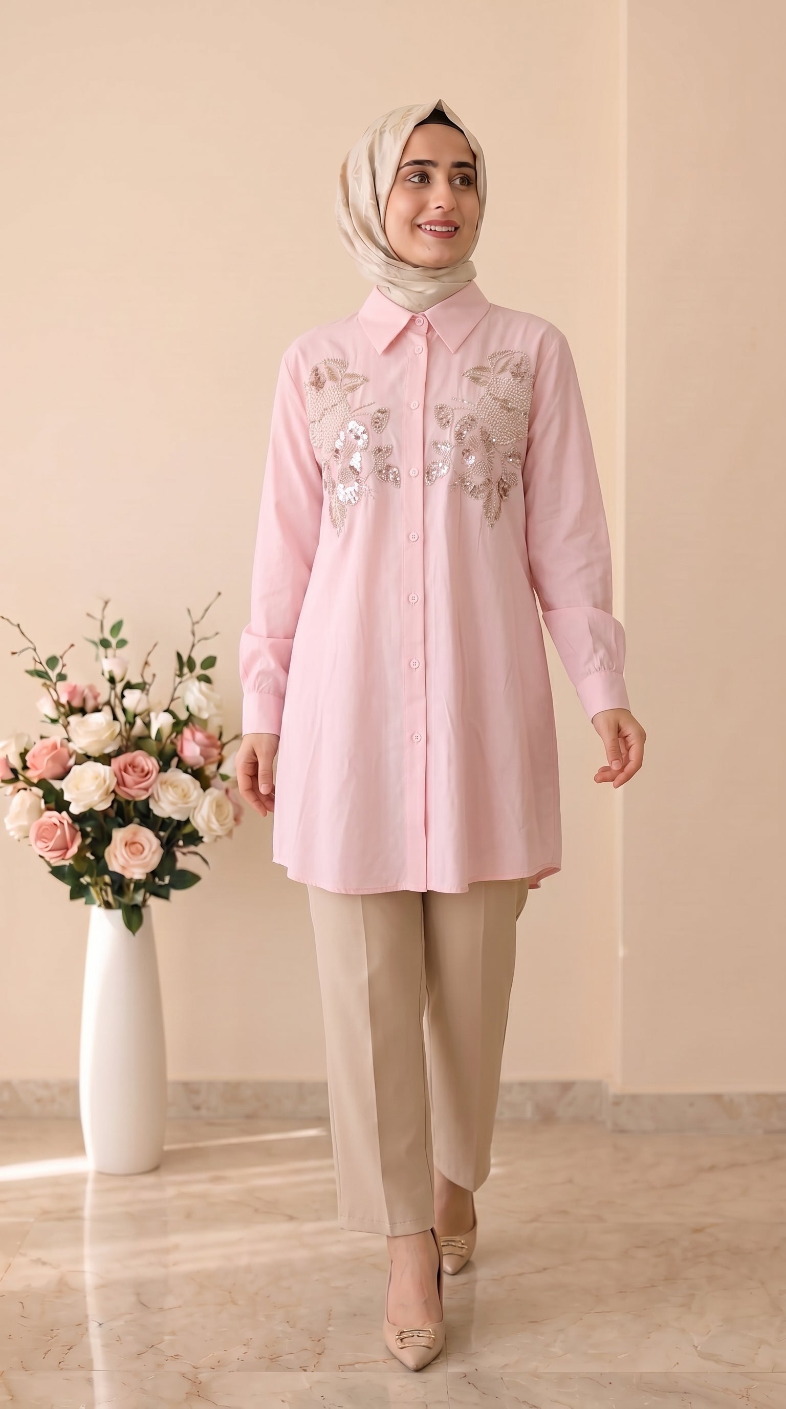 Tripen Taş İşlemeli Tunik 3645