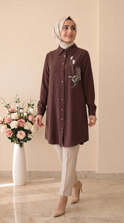 Kado Çiçek Detaylı Tunik 263666