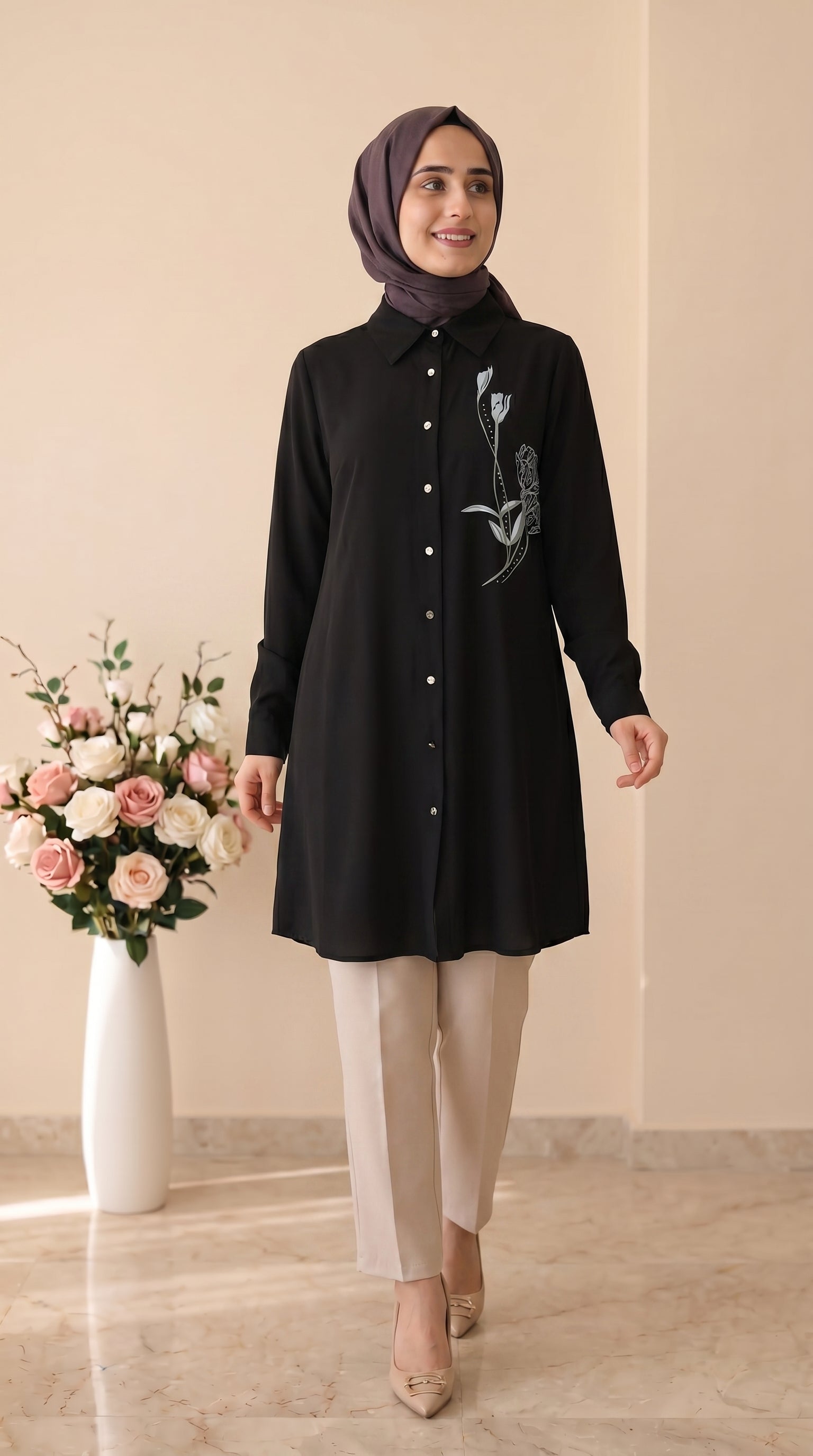 Kado Çiçek Detaylı Tunik 263666