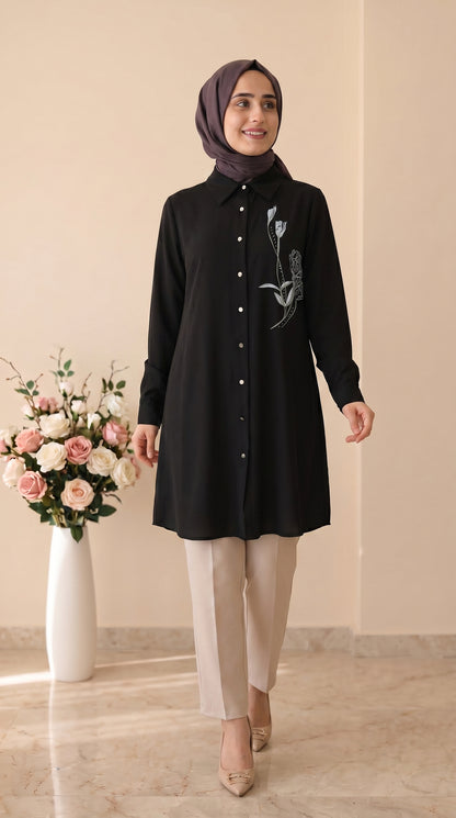 Kado Çiçek Detaylı Tunik 263666
