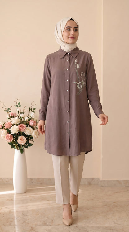 Kado Çiçek Detaylı Tunik 263666