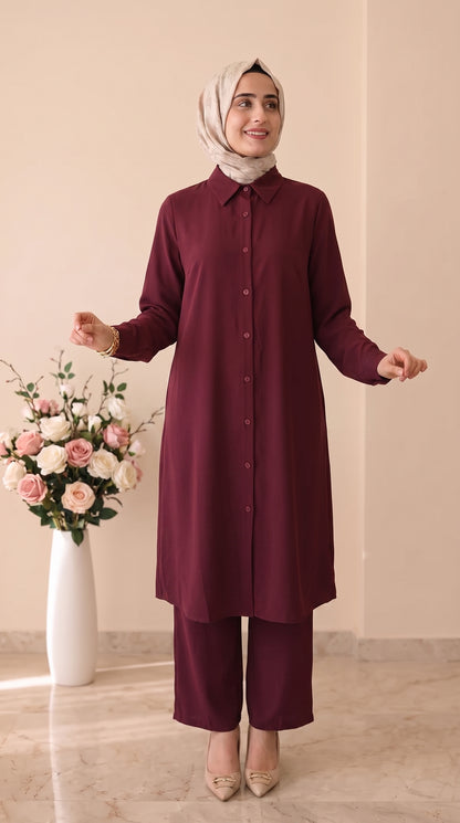 Beranisa Viskon Pantolonlu  Takım 0010
