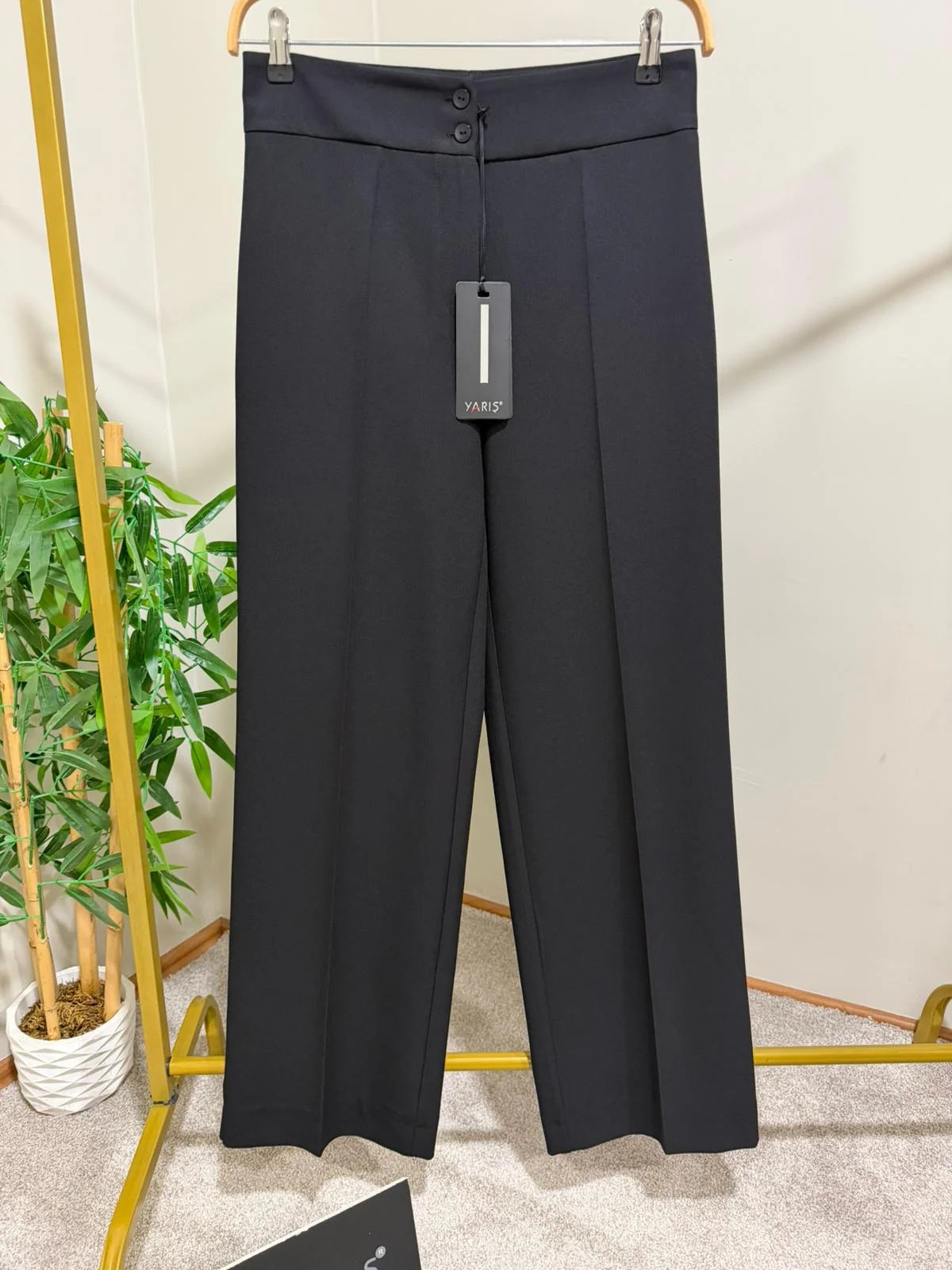 Yarış Bol Paça Beli Kemerli Pantolon 3348