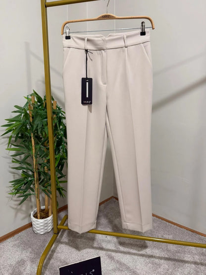 Yarış Yırtmaç Detaylı Dar Paça Pantolon 3346